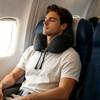 Cationic Cool Feeling U-shaped Pillow, Slow Rebound Memory Foam Neck Support Travel Pillow for Office Nap