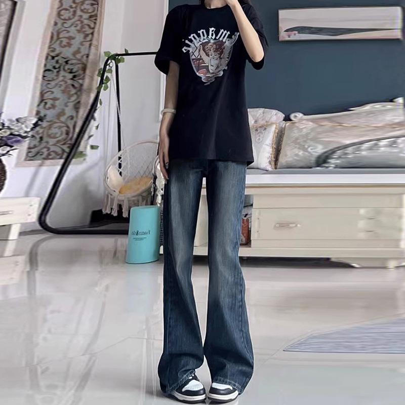 Women s Plus Size Retro Velvet-Lined Flare Jeans M