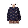 New MLB Old Flower Sweaters Unisex Navy Blue 3AKPM0226-50NYS
