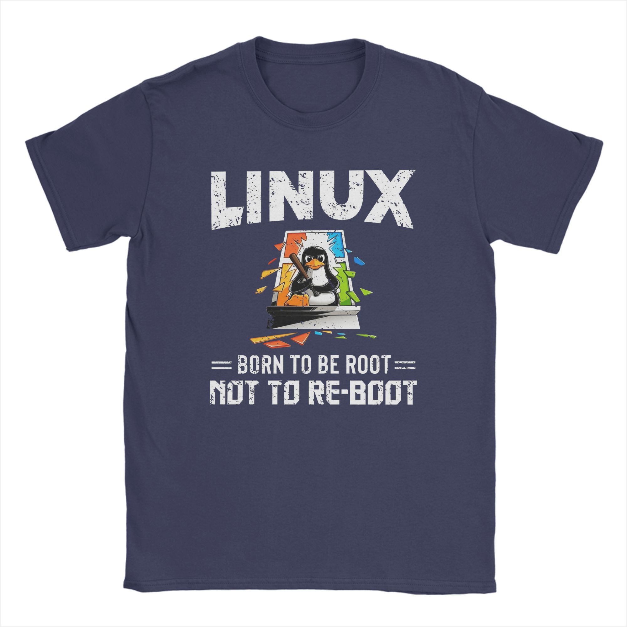 

Linux Operating System Tux Penguin T-Shirts for Men Unique Cotton Tee Shirt Round Collar Short Sleeve T Shirts Summer Clothing 3XL