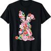 Bunny Easter Coquette Floral Bow T Shirt