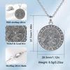 Eudora 925 Silver Viking Wolf Crow Necklace for Women Man Compass Tree of Life Runes Amulet Pendant Personality Jewelry