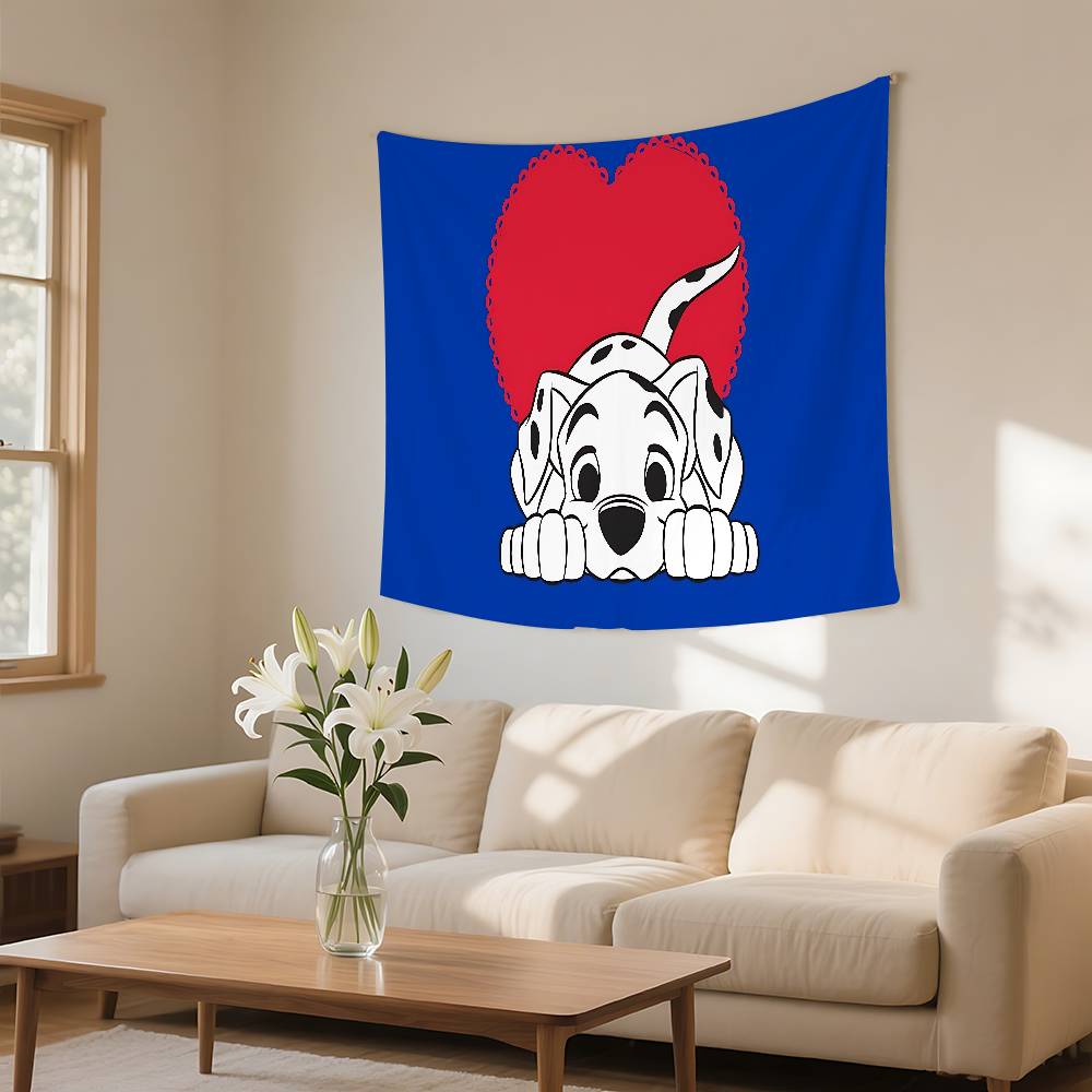 Classic Cartoon101DdalmatiansS Cute Tapestry Wall Hanging Tapestry Art Deco Blanket Curtain Hanging At Home Bedroom Living