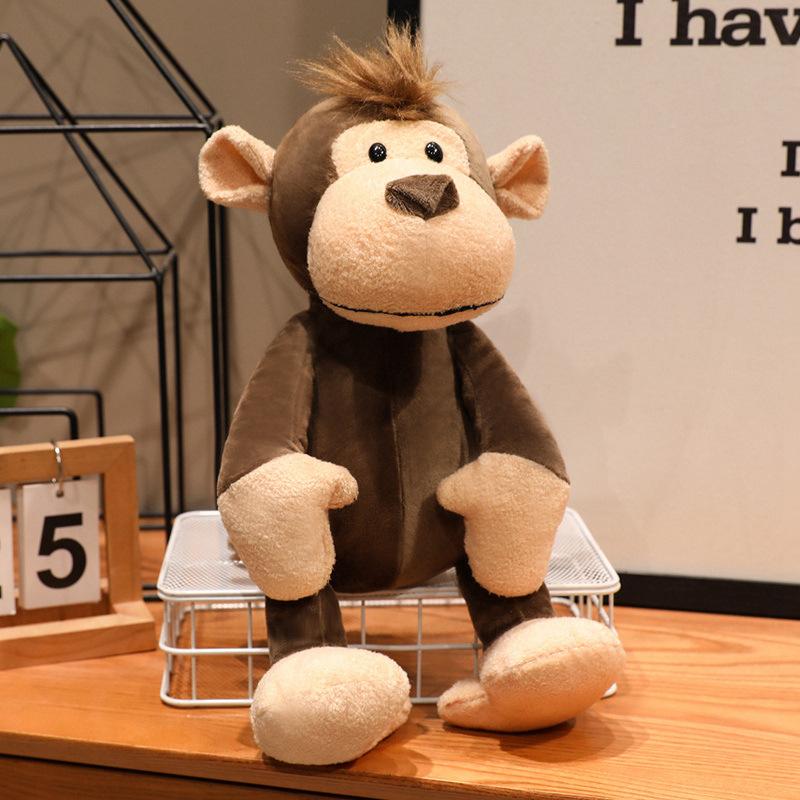 Cross-border forest animal series doll plush toy simulation lion tiger monkey doll plush