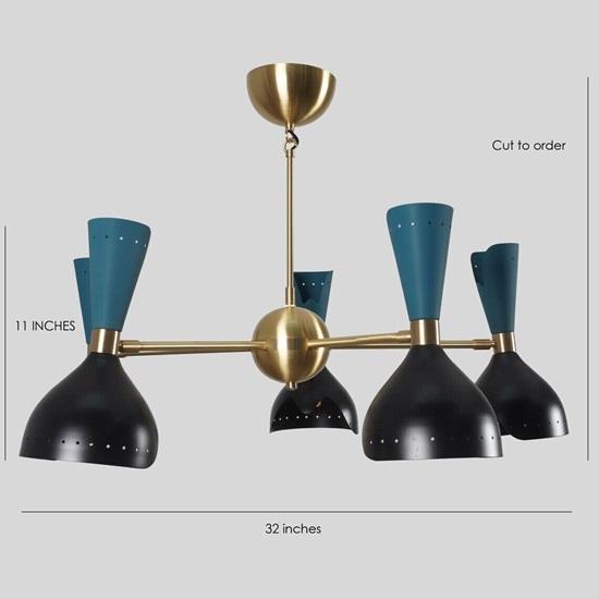 Handmade Ustinov Style 5 Arm Multi Colour Shade Sputnik Chandelier Light Fixture Mid Cent Home, Office Decor Gift Christmas Gifts