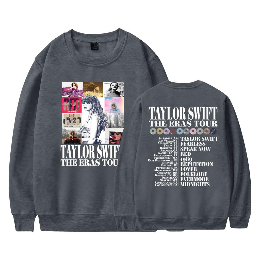 Women's Fashion Casual Long Sleeved Round Neck Letter Printing Loose Plush Pullover Sweatshirts