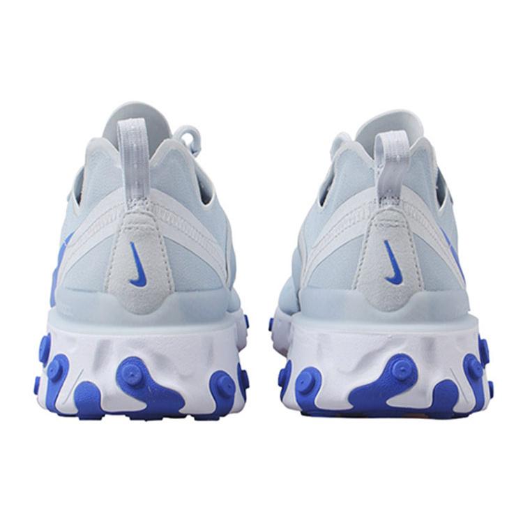 New Nike React Element 55 Pure Platinum Racer Blue BQ6166-005
