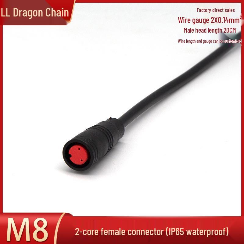 Waterproof M8 Aviation Plug with Cable: 2-6 Pin Male & Female Connector
