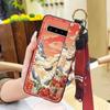 Silicone Chinese style Phone Case For Samsung Galaxy S10 5G/SM-G977N Waterproof Back Cover Lanyard Soft case Durable