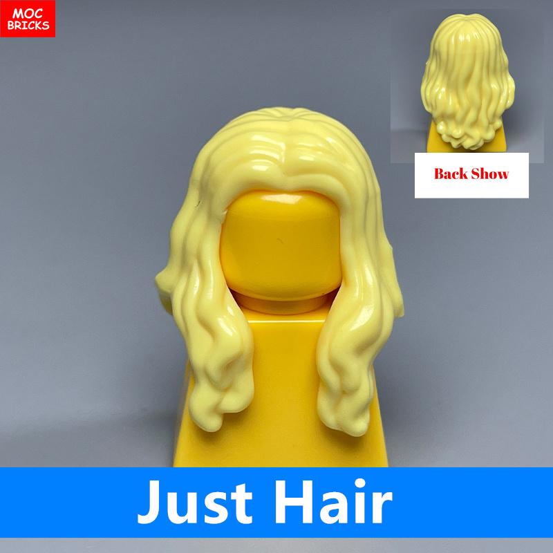 10pcs MOC Bricks 1014 1025 4cm Figure Female Women Hairs Assembled Particles Building Blocks Accessories Kids Toys Plastic Dolls