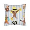 Curious George African Monkey  Pillow Covers Merch Soft Cushion Cover Decor  Throw Pillow Case Cover Home Multiple Sizes