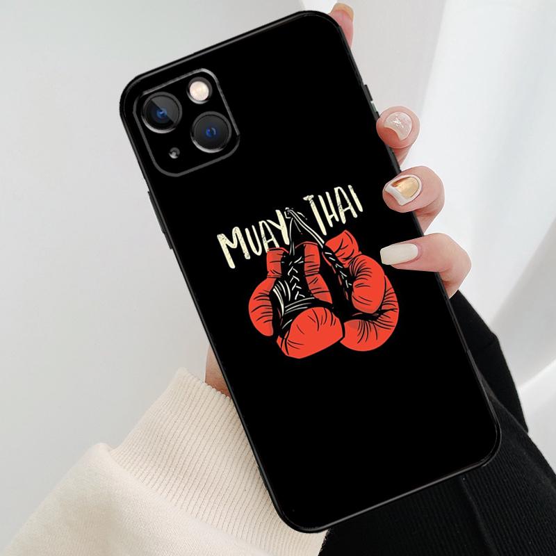 

Muay Thai Fight Boxing Phone Case For iPhone 13 12 11 14 15 16 Pro Max Mini X XS Max XR Plus Case Back Cover iPhone 13 mini