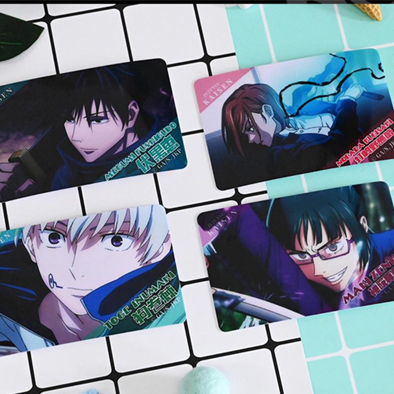 Jujutsu Kaisen Official Gojo Satoru, Yuji Itadori, Toge Inumaki Sticker and Stand Card Set