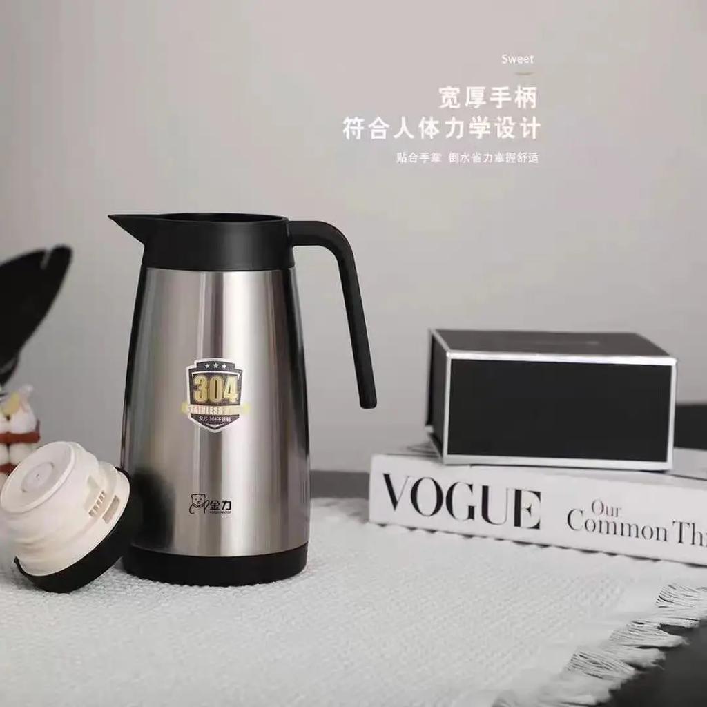 1L Water Bottle Large Capacity Thermos Household Stainless Steel Liner Vacuum Flask Heat Preservation Insulation Coffee Kettle