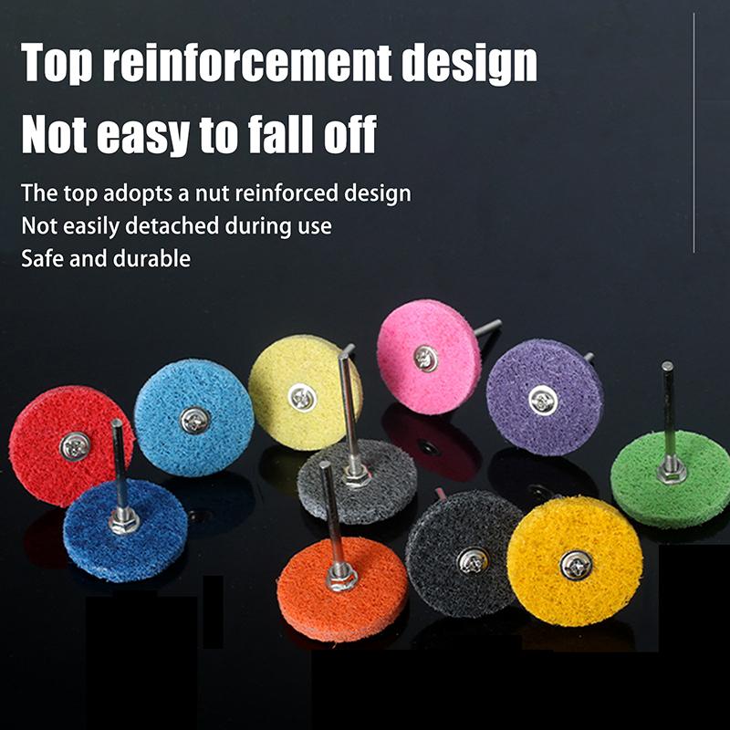 2/11Pcs Abrasive Polishing Disc Set 3/32''-2.35Mm Shank For Cleaning Sanding Rust Removal Deburring Metal Wood Stone