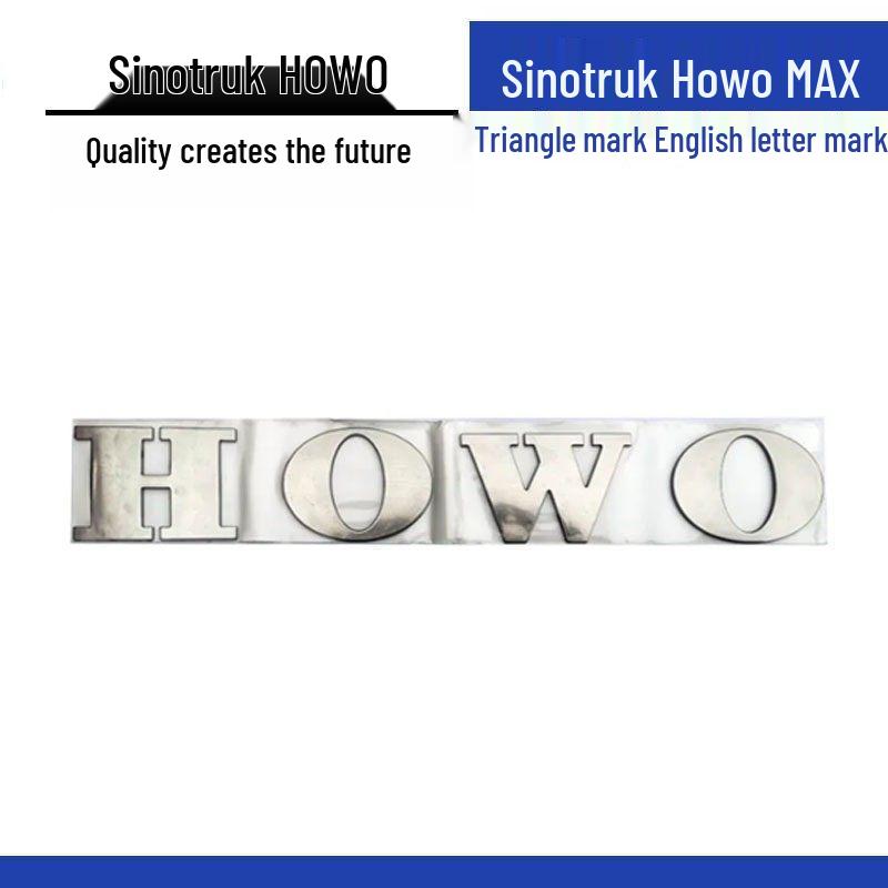 HOWOMAX Heavy Duty Truck Badge - Gold & Silver Triangle and English Letter Combination