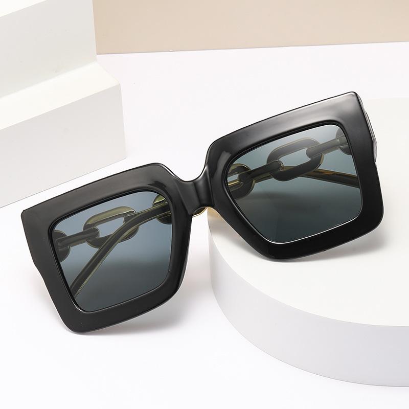 Retro Irregular Square Sunglasses for Women Men Fashion Designer Big Frame Sun Glasses Popular And Fashionable Glasses