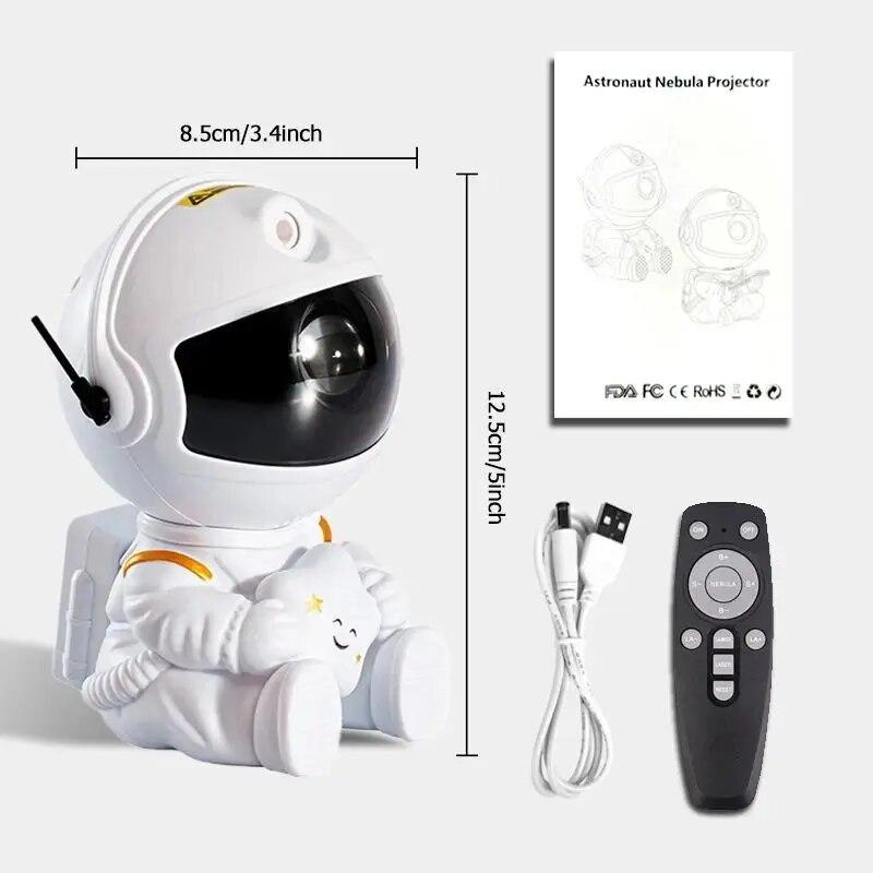 2024 Latest Astronaut Projection Light Galaxy Projector Upgrade Starlight Nebula Desktop Decoration Light Atmospheric Light Moon