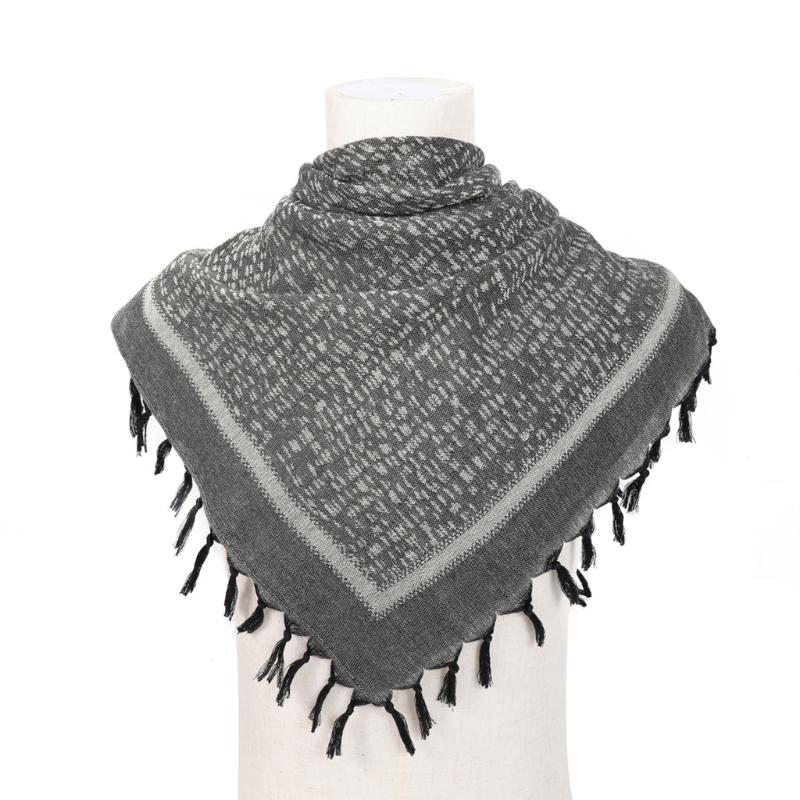 Middle Eastern Style Adult Shemagh Scarf Arab Scarf Outdoor Tactically Turban Multi Purpose Head Wrap Cycling Kerchief