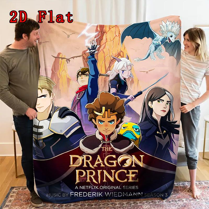 The Dragon Prince 2D Flat Pattern Flannel Blanket High quality All Seasons Warmth and Comfort Perfect for Christmas Gifts.FMT261012381