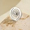 Europe, America, fashionable gold geometric spiral line ring women, light luxury niche opening adjustable index finger ring