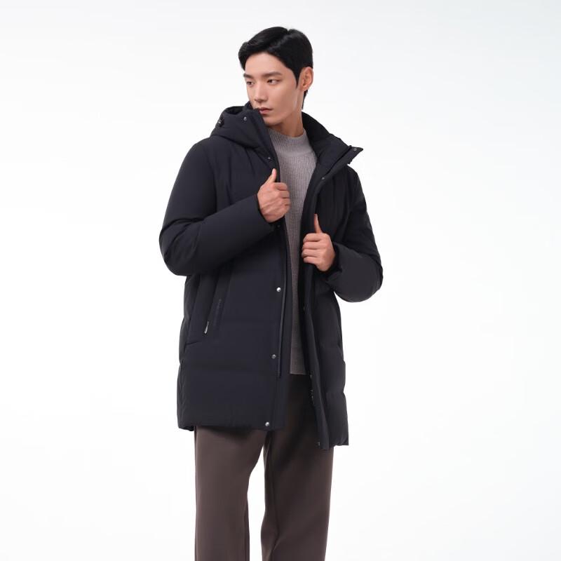 Tanboer Men's Mid-Length Hooded Down Jacket TA231567