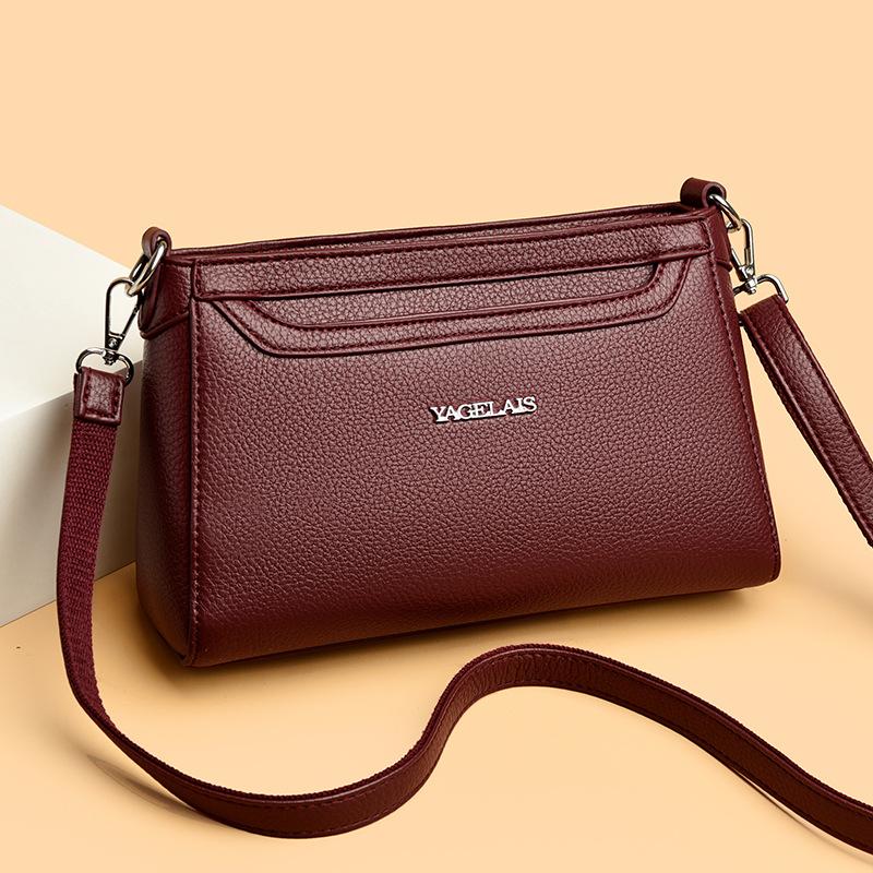 Codzienna i modna pozioma torba listonoszka o dużej pojemności na jedno ramię z wzorem liczi