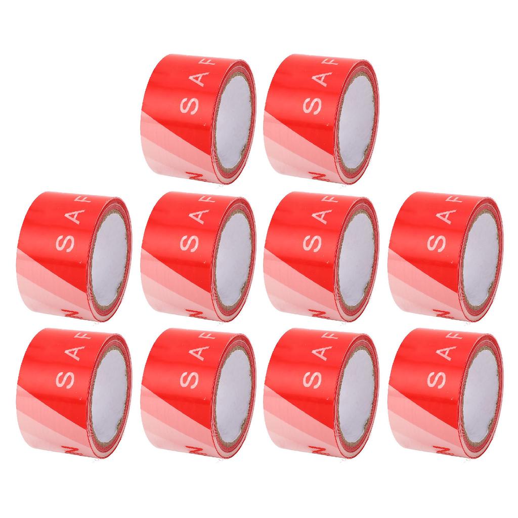 10Pcs Hazard Warning Safety Stripe Red White PE Caution Tape Retractable Isolation Construction