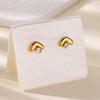 Tiny Stainless Steel Heart Earrings Zircon Gold Color Anti Fading Earring for Women Wedding Jewelry Vacation Accessories Gifts