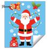 Holiday Window Decorations for Home Santa Claus Christmas Static Clings, Glass Stickers with Snowflake Bear Clings Bell Patterns, Removable No‑Glue