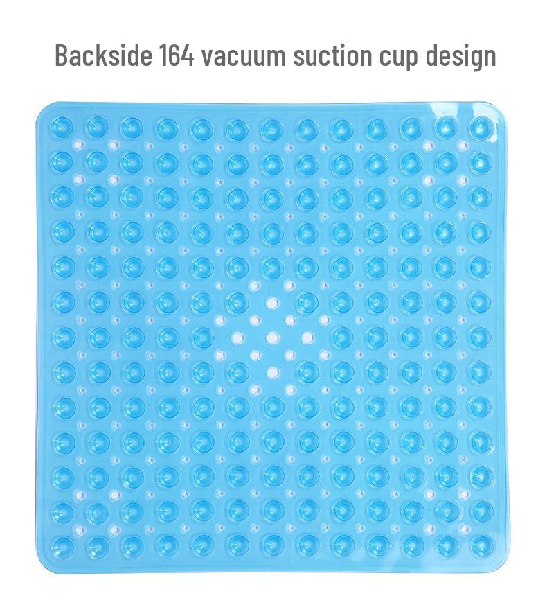 PVC5353 Non-slip Bubble Shower Mat with Suction Cups - Fall Prevention and Water Leakage Protection.