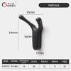 Oukali Furniture Modern Bathroom Black Cloths Hat Solid Metal Wall Hooks