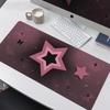 Black And Pink Gradient Star Korean Mouse Pad Extra Large Female Sweet Cool Healing Computer Office Keyboard Desk Anti Slip Mat