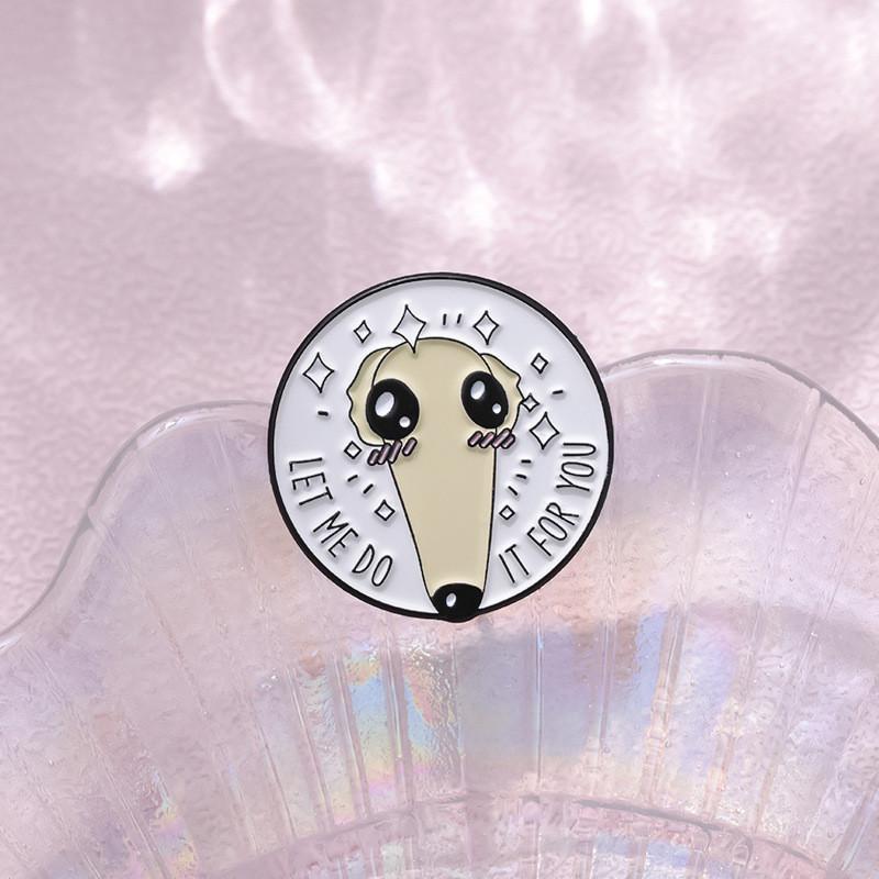 Unique Creative Cute Dog Shaped Brooch Adorable Long Nose Animal Design For Fashion Lovers