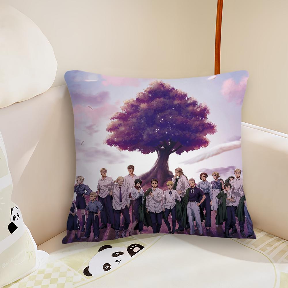 Anime A-Attack On T-Titan Pillow Case Living Room Sofa Cushion Cover Suitable For Home Bedroom Room Decoration