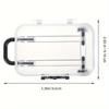 12pcs Mini Transparent Plastic Suitcase Storage Boxes with Retractable Wheels Jewelry Snack Organizer