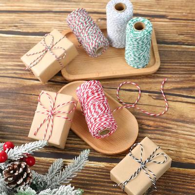 Nouvelle Cordelette d'Emballage Colorée 100M Boîte Cadeau Boîte d'Emballage Corde pour DIY Cords en Coton Corde Noël