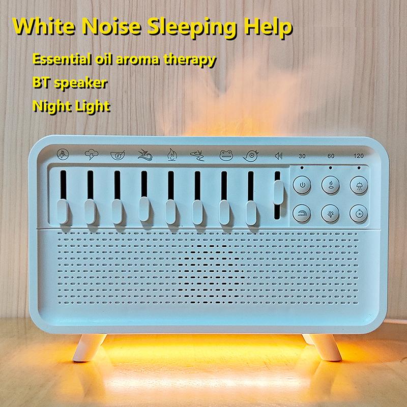 Portable White Noise Bluetooth Speaker Nature Sound Sleep Aid Music Box Wireless Stereo Mp3 Music Player Support Timed Shutdown