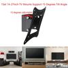 Space Saving Wall Bracket for Flat Screen Displays Providing Flexible Viewing Positions Through Tilt Adjustment