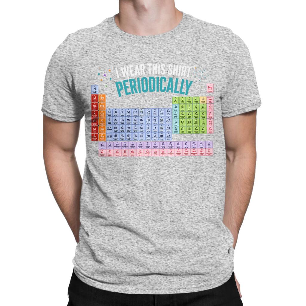 Periodically Chemistry Periodic Table Tshirt For Unisex Vintage 100 Cotton Tee Shirt Round Collar Short Sleeve T Shirt New Tops