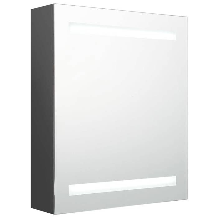 VidaXL LED Mirror Bathroom Cabinet Grey 50x14x60 Cm 326482