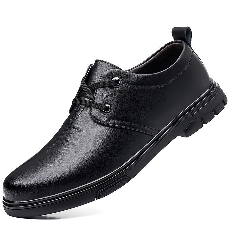 Men's leather shoes new leather breathable business casual men's shoes soft leather British fashion dad shoes