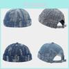 Port Style Denim Cap With Adjustable Fit For Casual Streetwear In All Seasons