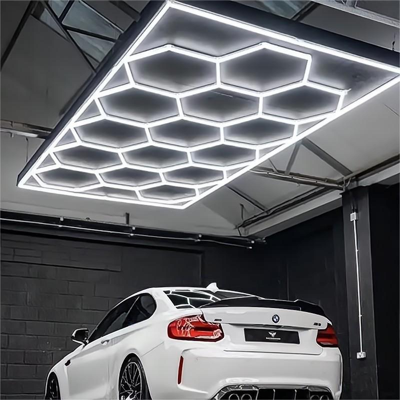 Honeycomb Hexagonal Garage & Car Wash Waterproof Lights - 110V/220V