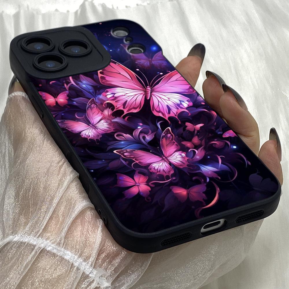M294 Butterfly cute Design Angel Eyes Soft Phone Cases for iPhone Samsung Galaxy Xiaomi Rdemi Huawei Honor Infinix Realme OPPO vivo All Model TPU Case