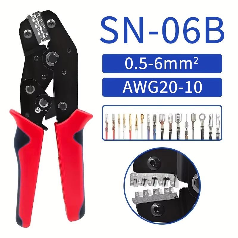 

Wire Crimper Tool, Ratcheting Insulated Terminal Crimper for 10 to 22 AWG Wire