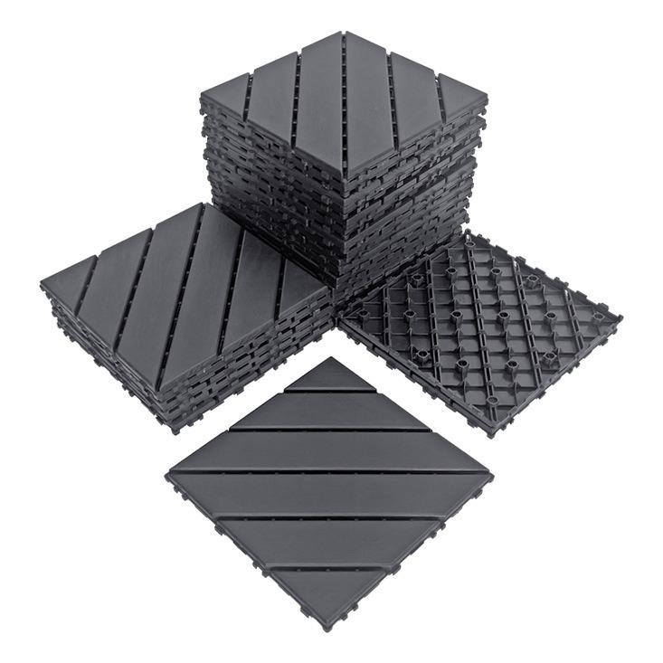 Suelo de Plástico Compuesto para Exteriores de Encastre 30x30 para Jardín/Balcón