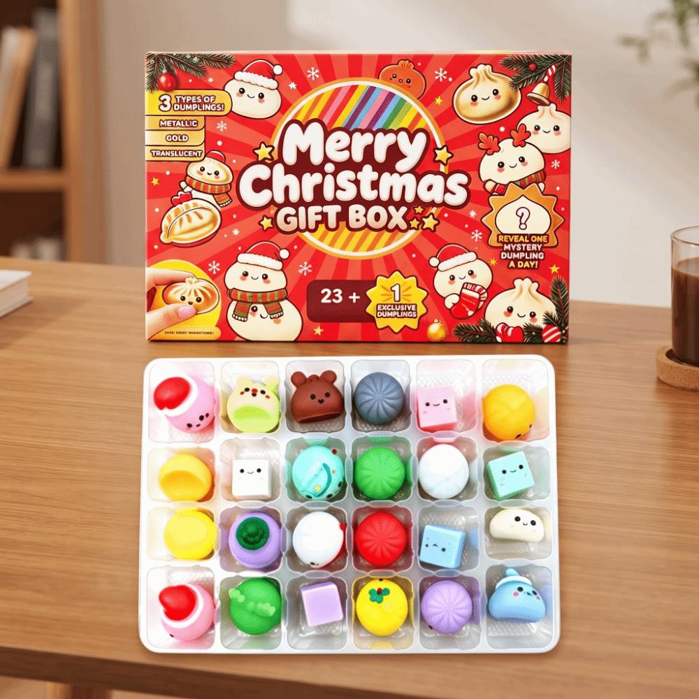 24pcs/set Soft Mystery Dumplings Squeezes Toy Slow Rising Dumplings Fidget Toy Christmas