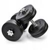 Adjustable Dumbbells Set Bitumen Dumbbells Steel Bar Meteor 2X 12.5 Kg