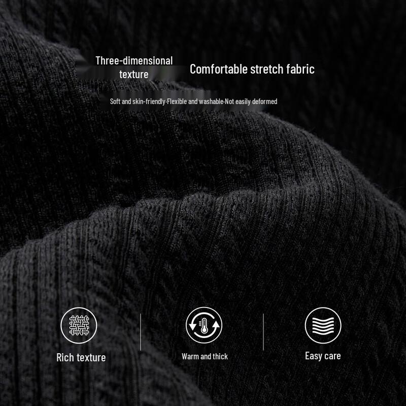 Shanshan Men's Ribbed Fleece-Lined Crew Neck Pullover